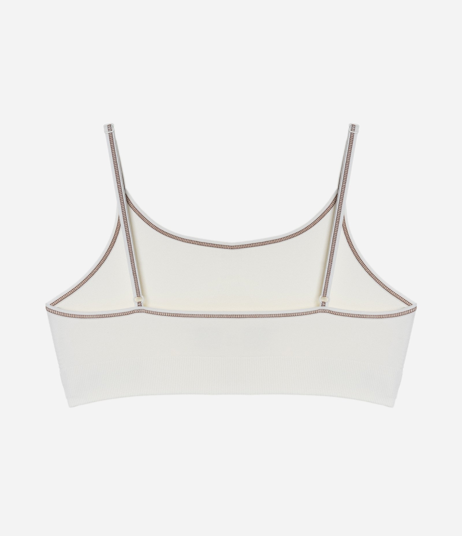 Sutiã Top em Poliamida sem Bojo com Detalhe Texturizado Branco 2