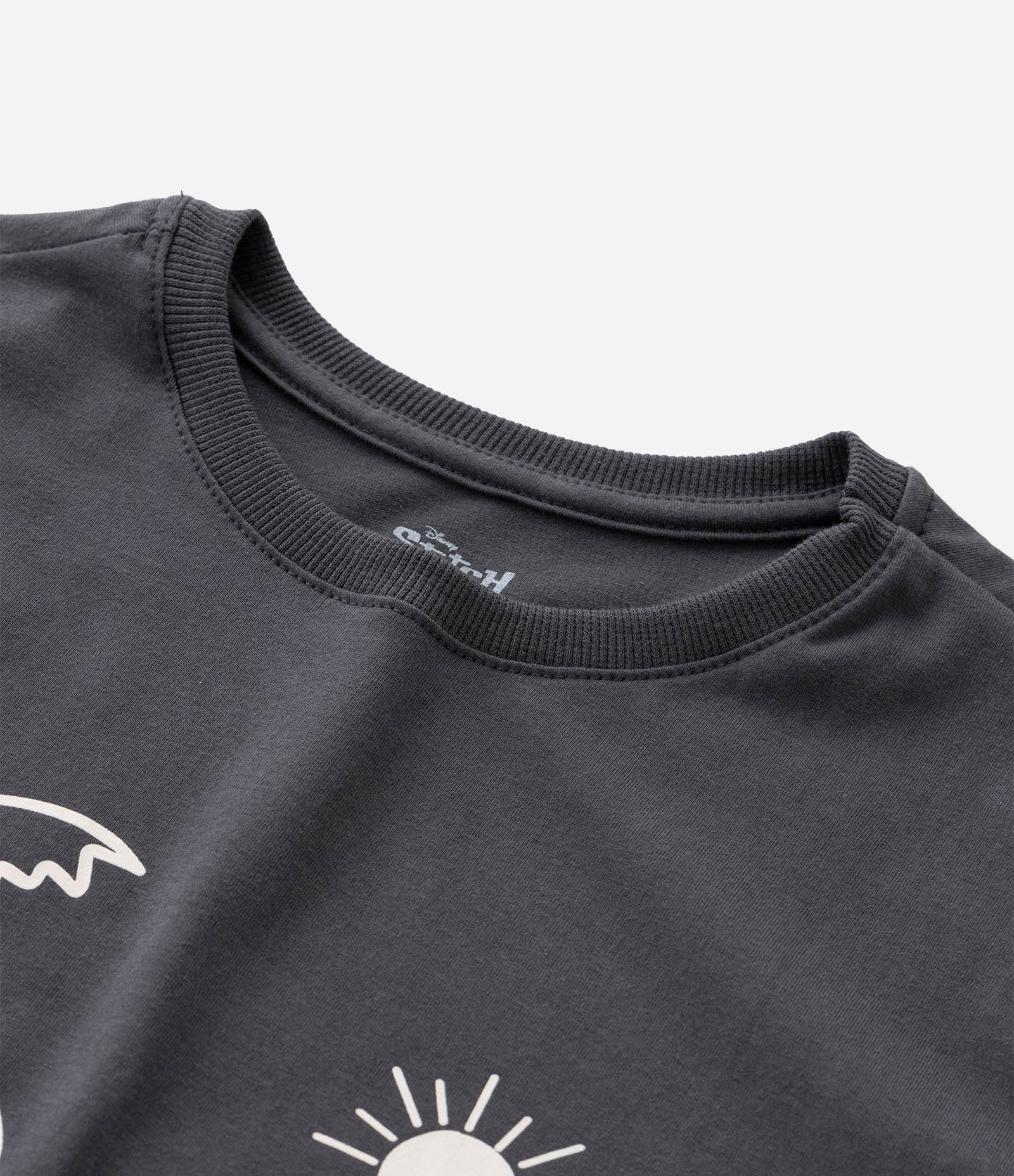 Camiseta Comfort Infantil Stitch Praiano  - Tam 5 a 14 Anos Cinza 5