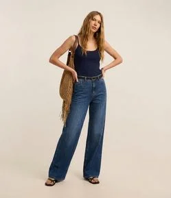 Blusa Básica de Alcinha em Algodão Peruano