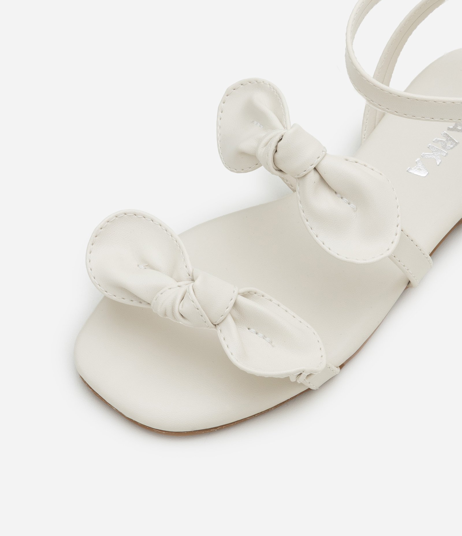 Sandália Infantil com Tiras e Laços - Tam 28 ao 33 Off White 3