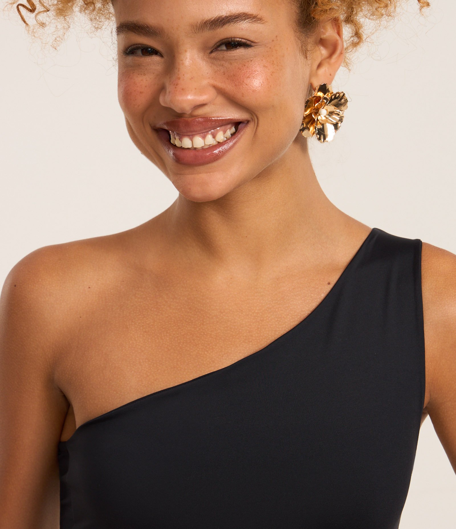 Body Ombro Único em Microfibra Preto 1