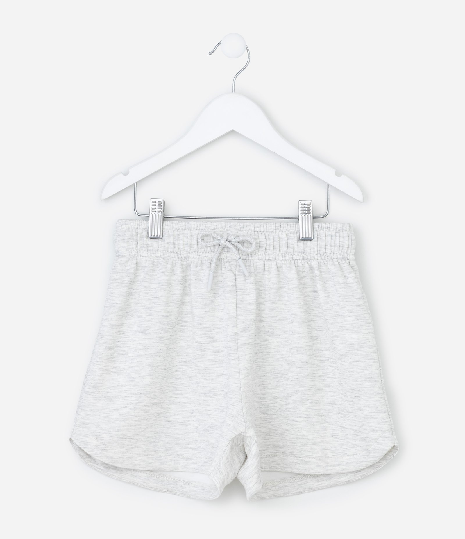 Short Infantil Runner em Moletinho sem Felpa com Amarração Tam - 5 a 14 Anos Cinza 1