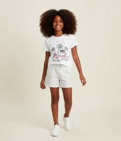 Short Infantil Runner em Moletinho sem Felpa com Amarração Tam - 5 a 14 Anos