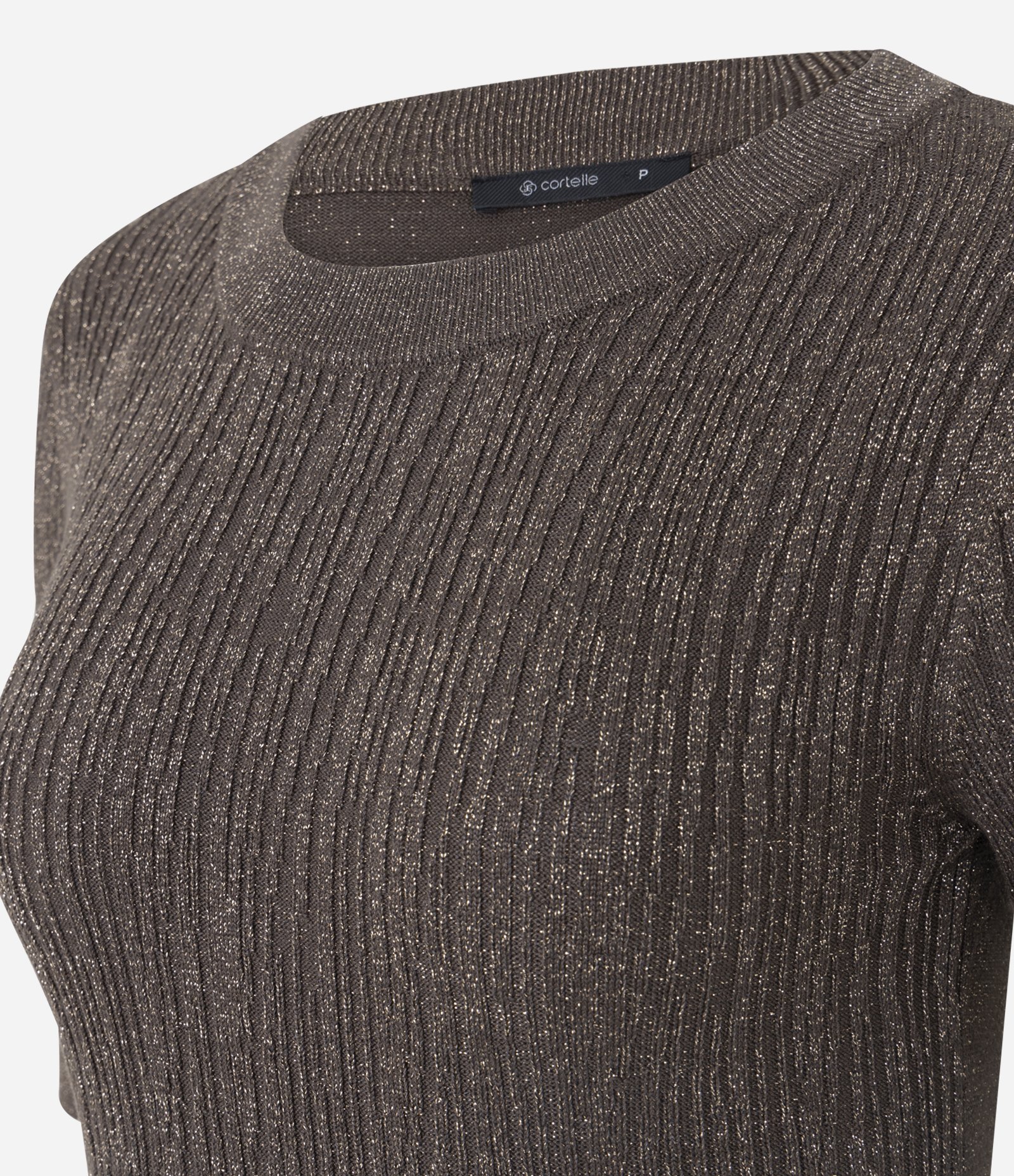 Blusa em Tricô com Ponto Diferenciado e Caimento Leve Marrom 5