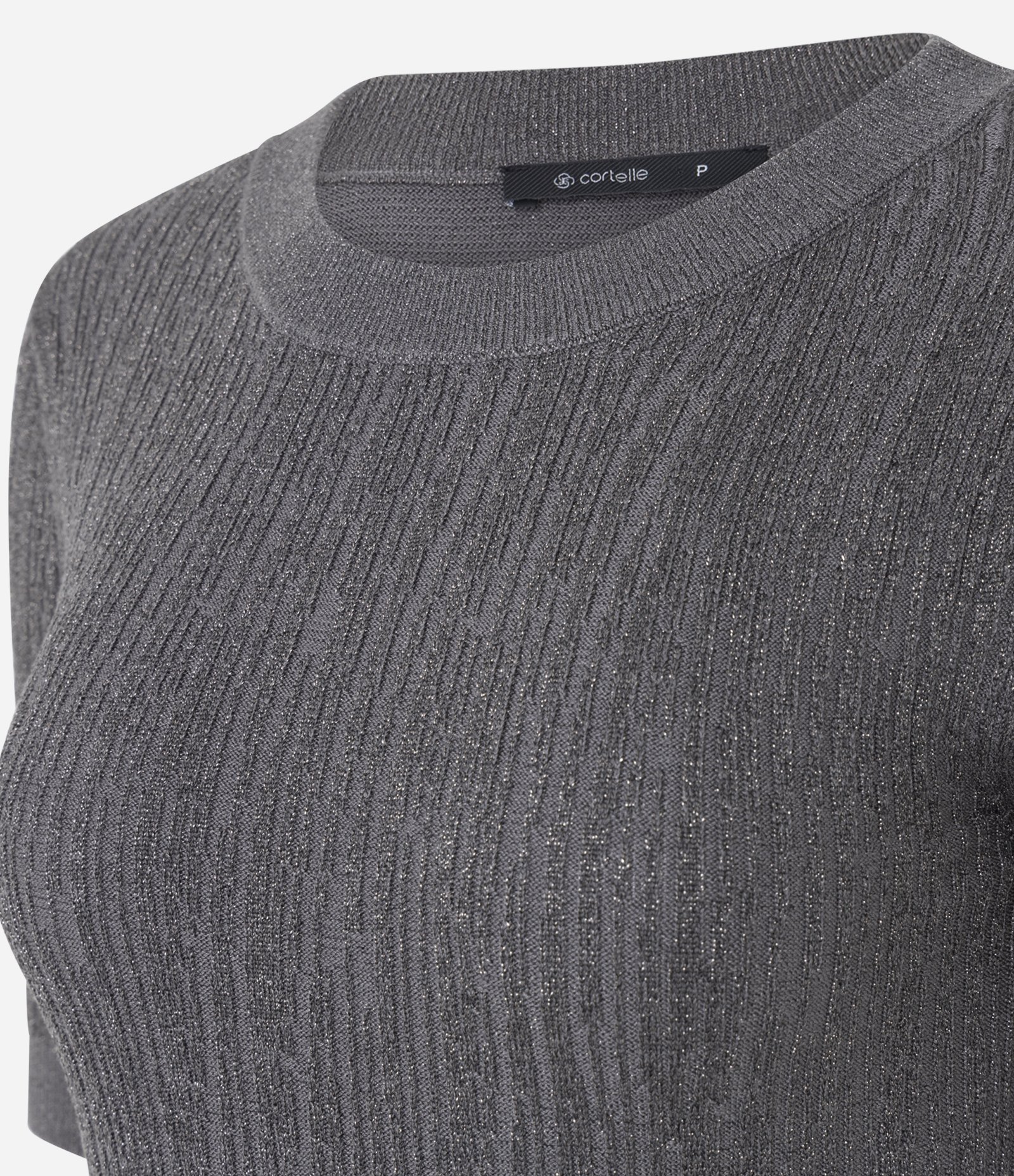 Blusa em Tricô com Ponto Diferenciado e Caimento Leve Cinza 6