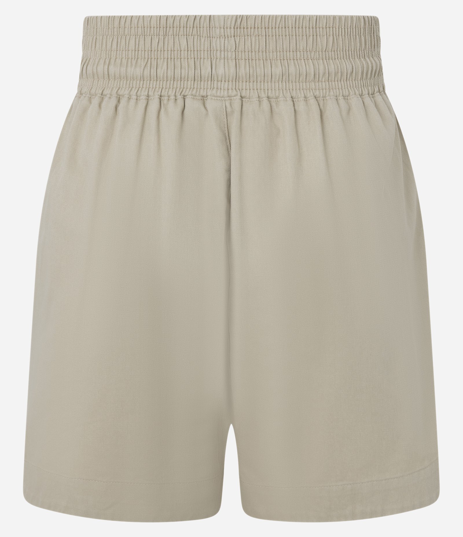 Short Runner em Sarja com Elástico e Amarração Bege 2