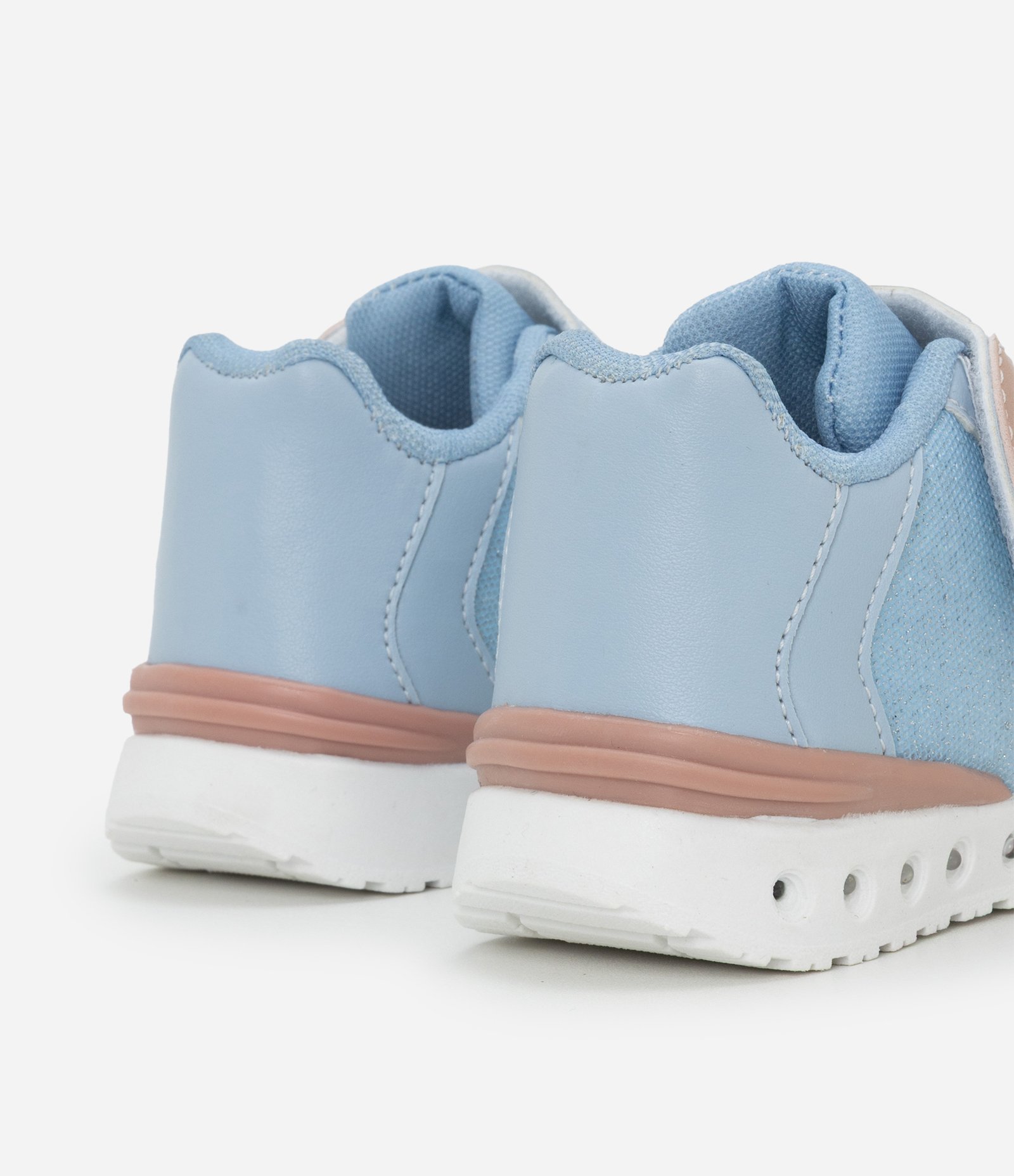 Tênis Infantil Estampa Coração e Sola em LED - Tam 20 ao 27 Azul 2