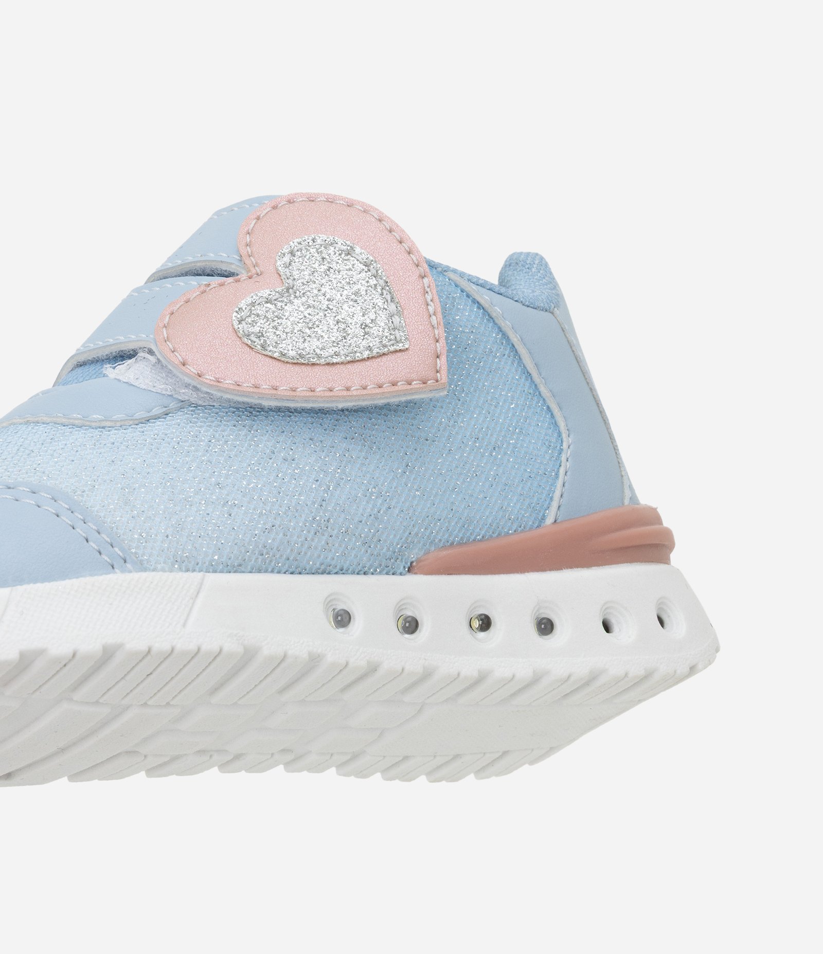 Tênis Infantil Estampa Coração e Sola em LED - Tam 20 ao 27 Azul 3