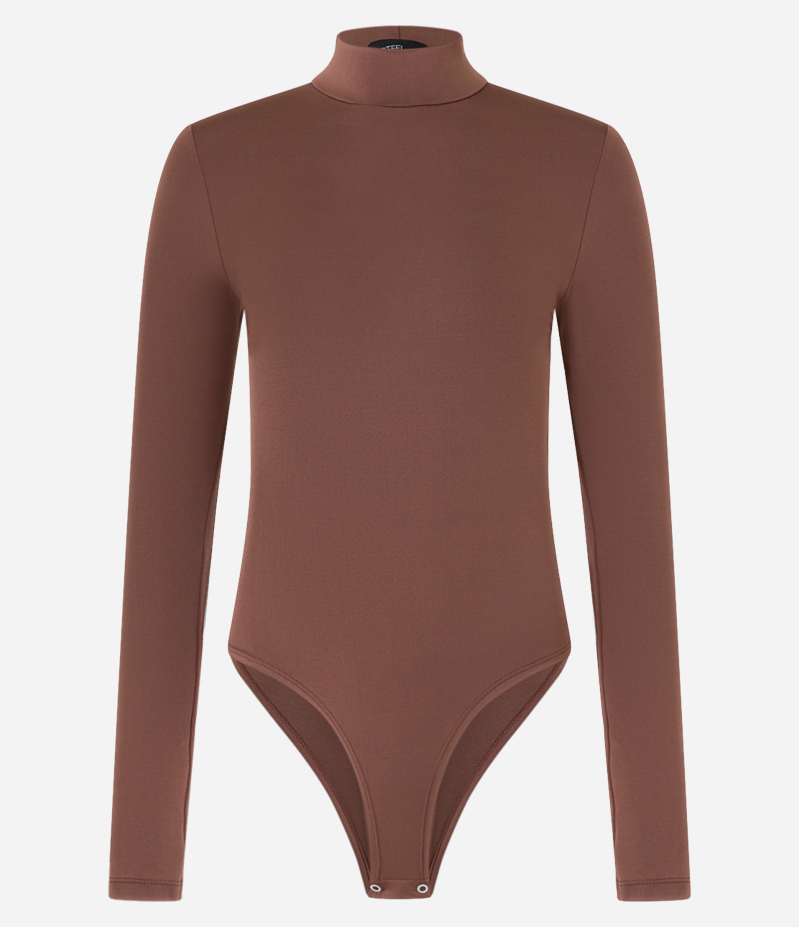 Body em Microfibra com Golinha Alta Marrom 6
