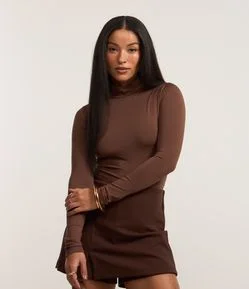 Body em Microfibra com Golinha Alta