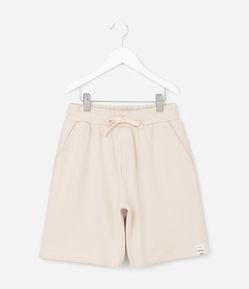 Bermuda Infantil com Textura Waffle - Tam 5 a 14 Anos