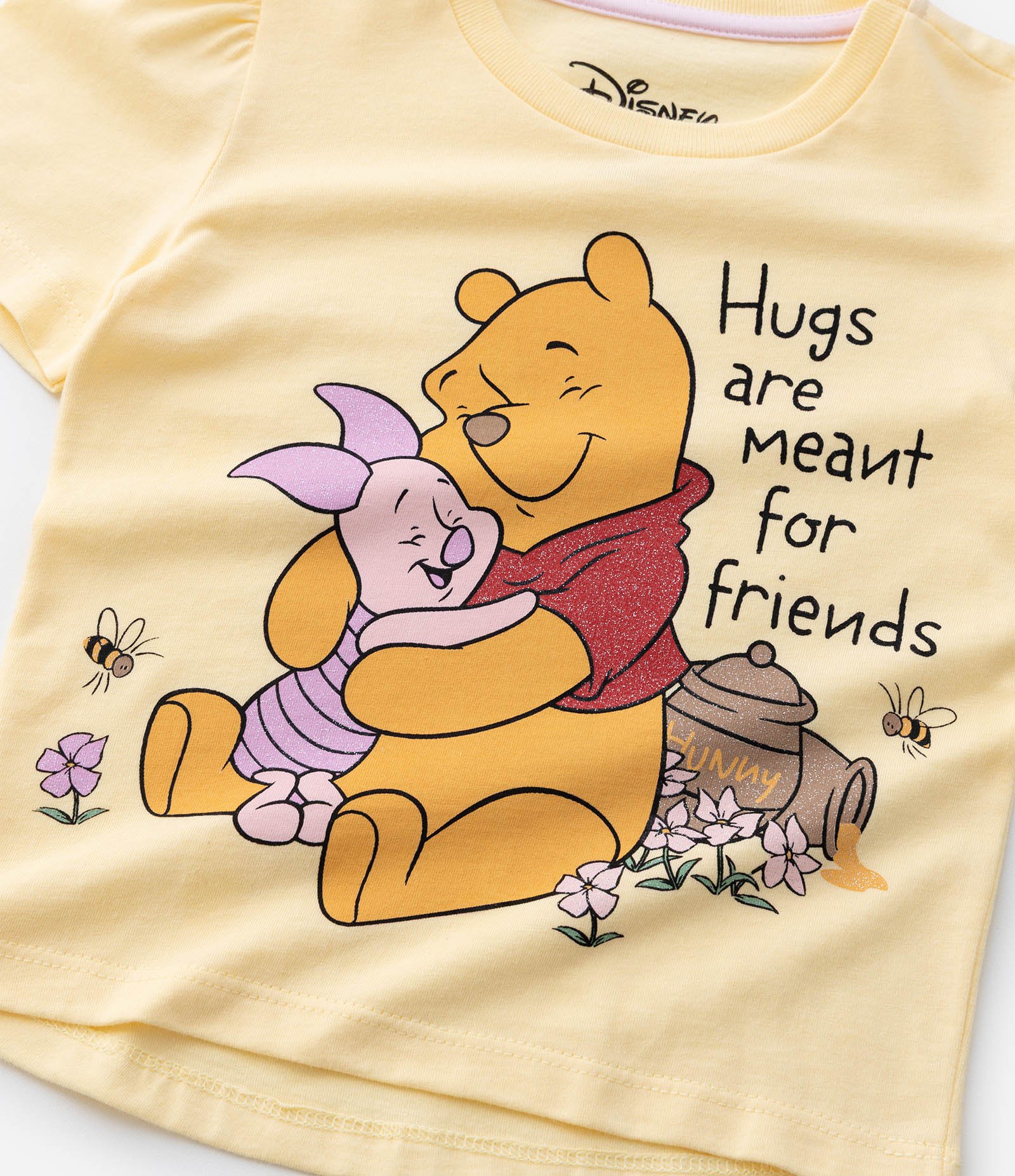Camiseta Regular Infantil com Estampa Ursinho Pooh - Tam 1 a 6 Anos Amarelo 6