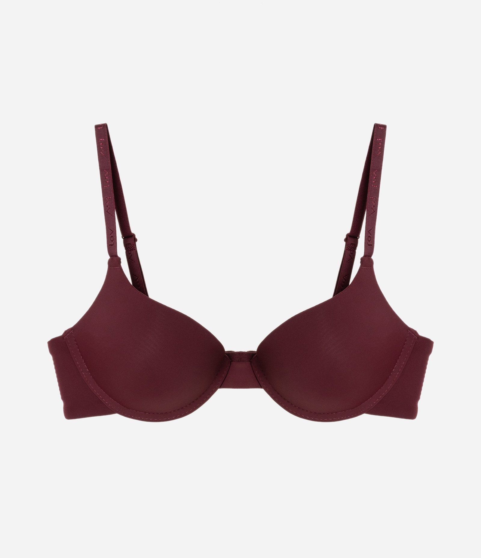 Sutiã Push Up em Microfibra Básico Bordô 4