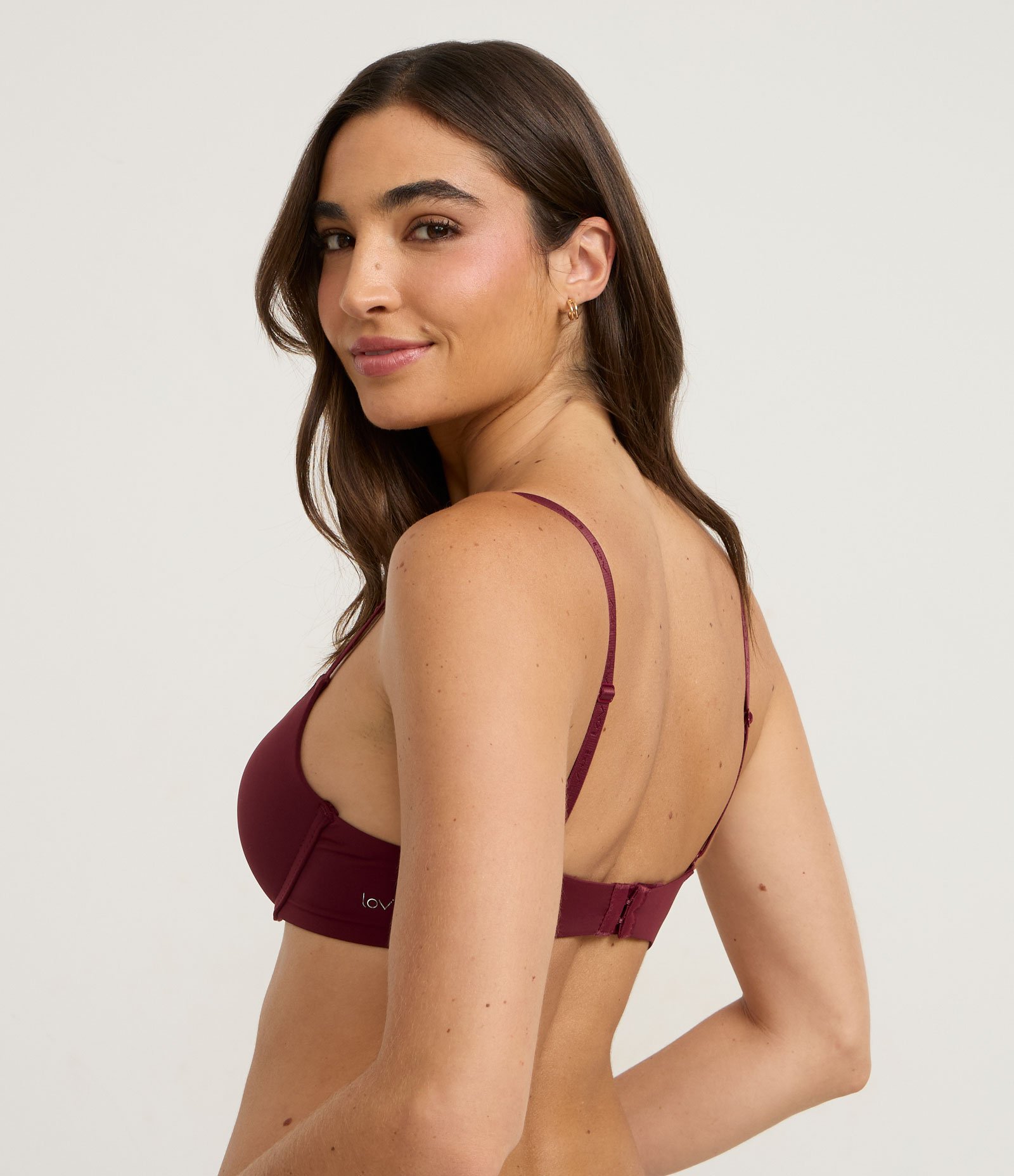 Sutiã Push Up em Microfibra Básico Bordô 3