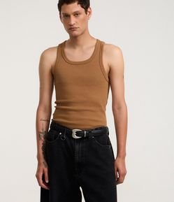 Regata Regular Básica em Ribana de Algodão