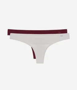 Kit 02 Calcinhas Biquini Fio em Microfibra