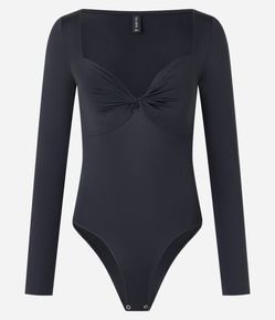 Body em Microfibra com Busto Torcido