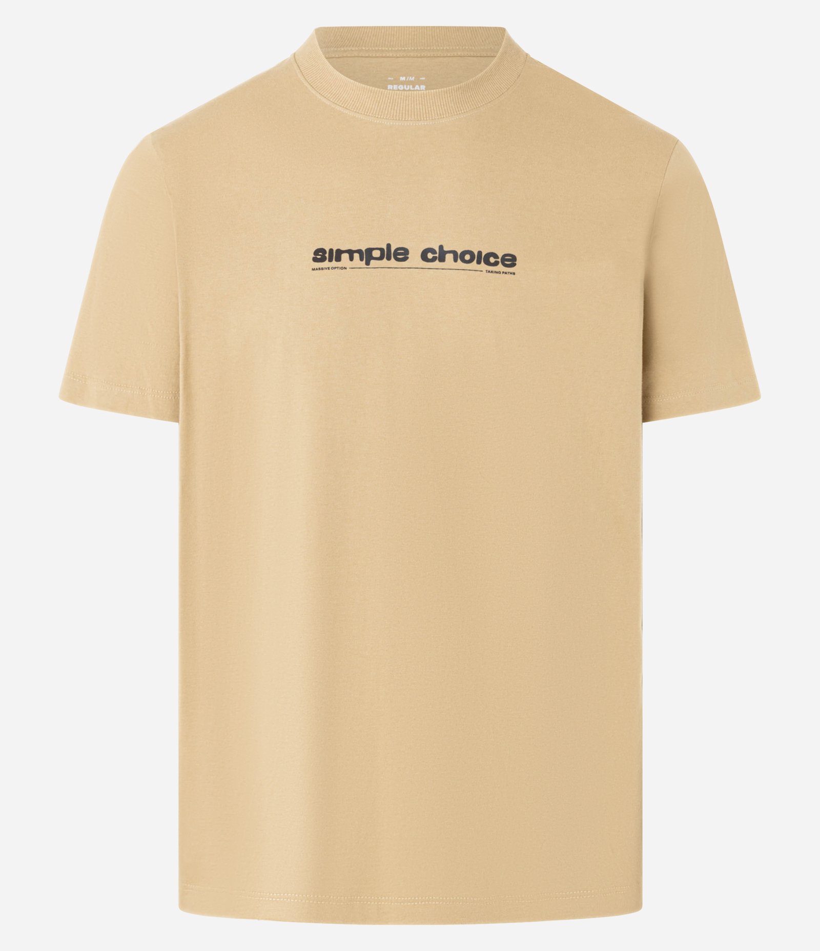 Camiseta Regular em Algodão com Estampa Lettering Simple Choice Marrom 4