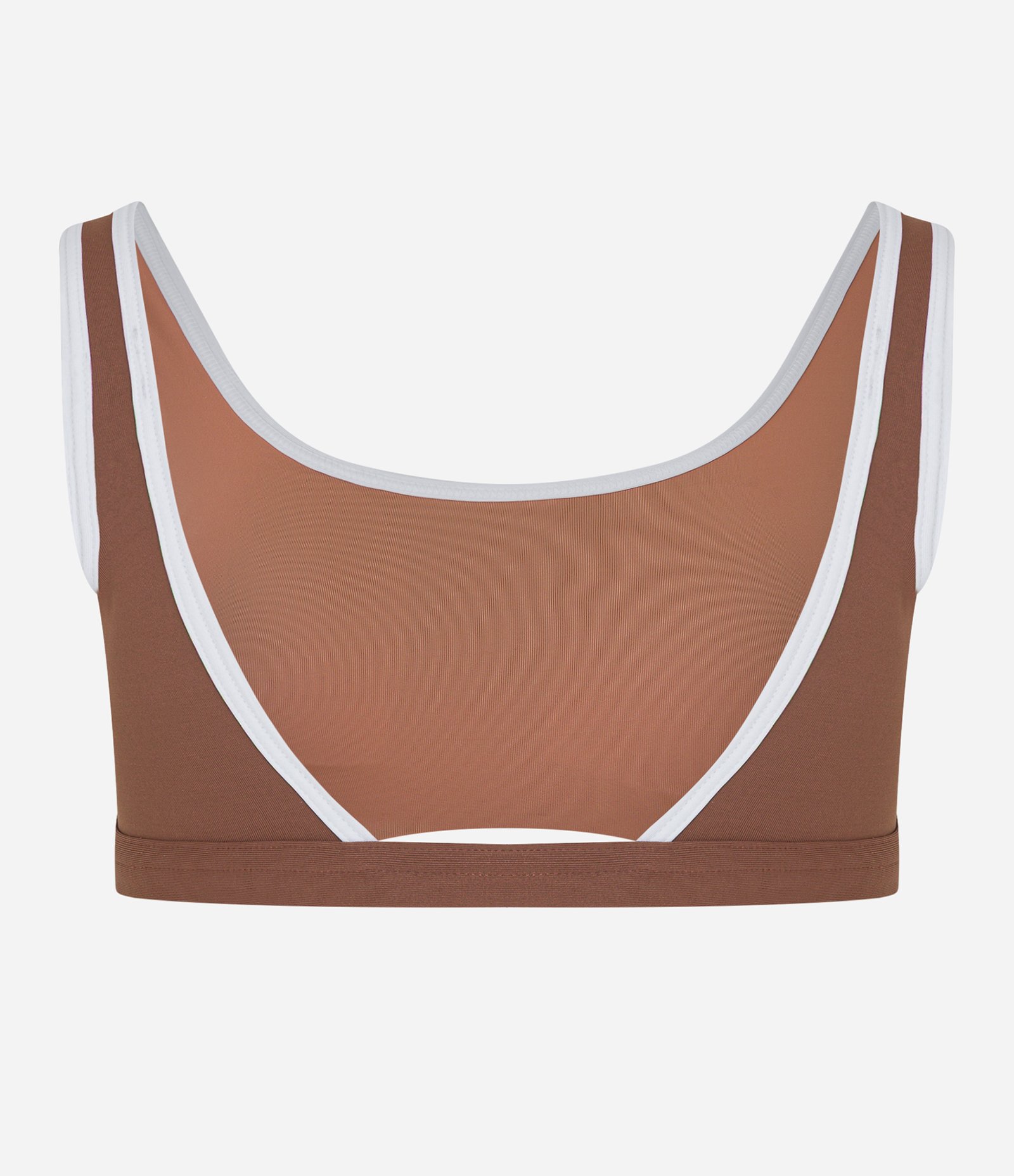 Top em Microfibra com Bojo Removível Marrom 6