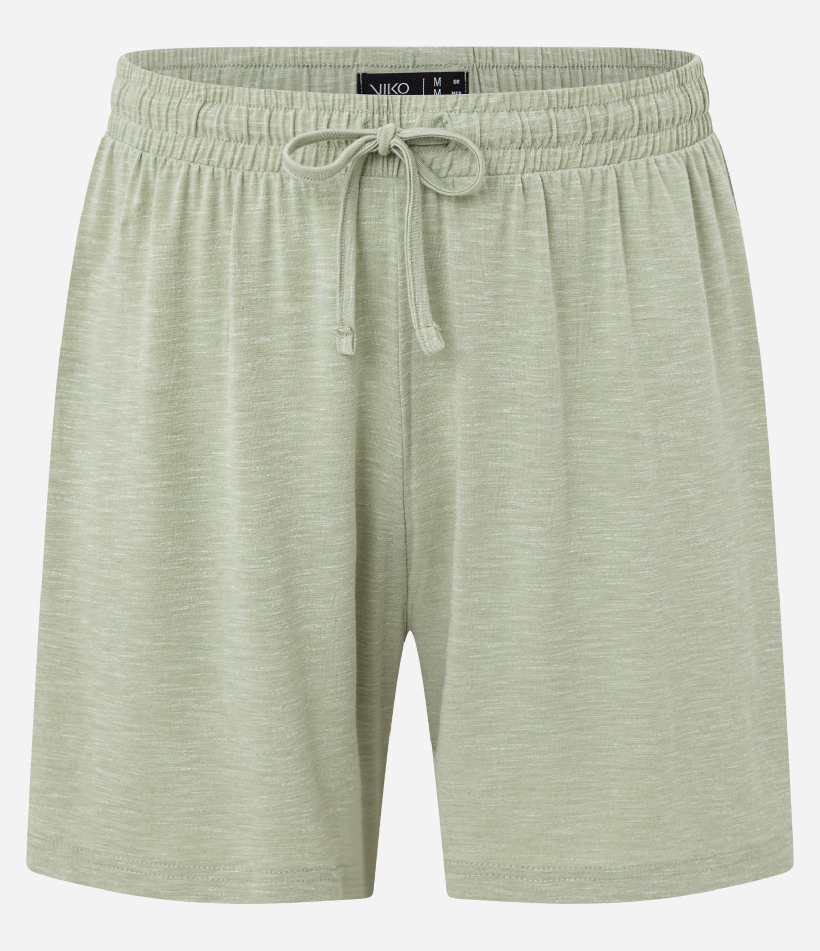 Pijama Curto em Malha Flamê com Efeito Mesclado Verde Oliva 6