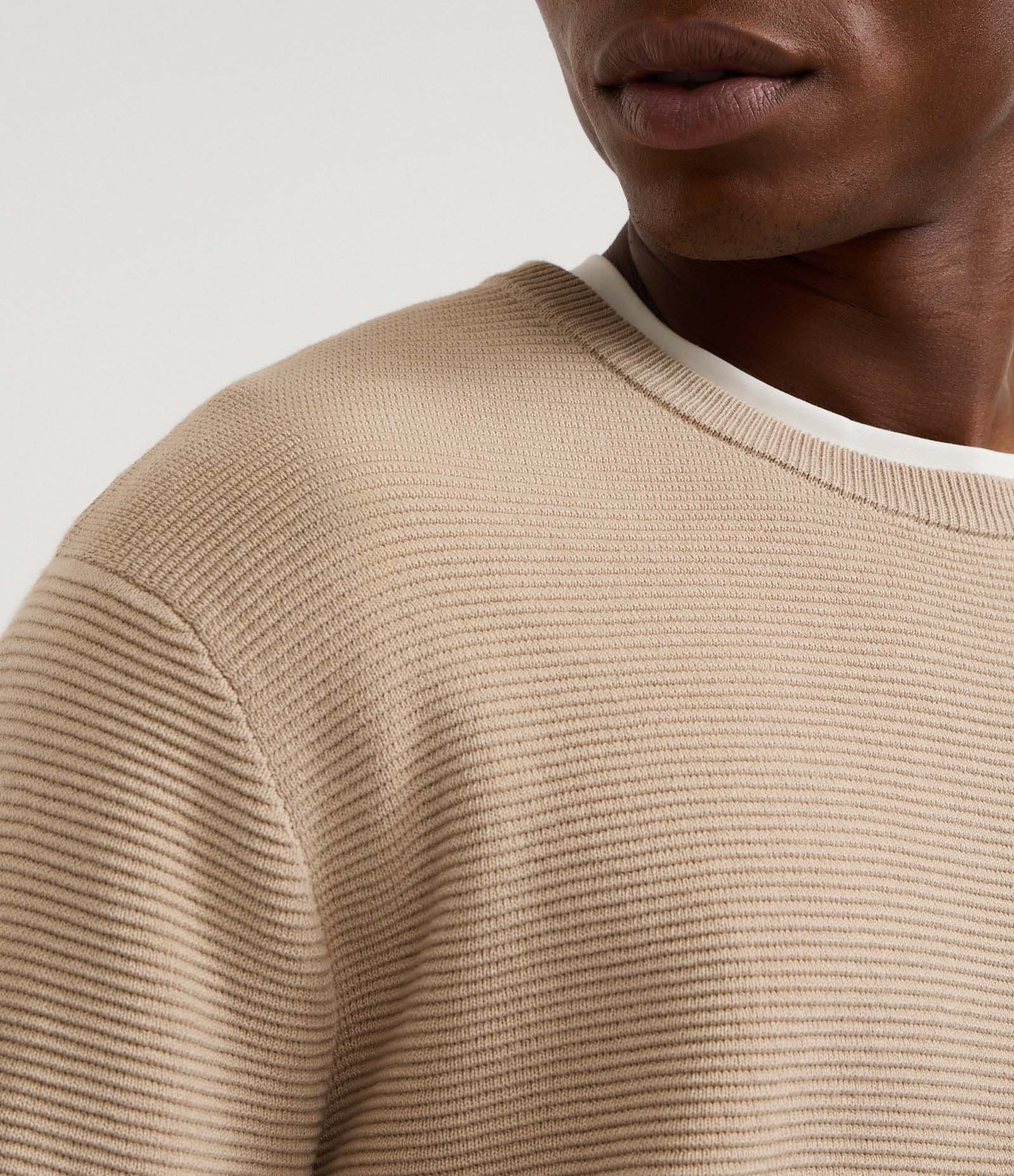 Suéter Comfort em Tricô com Texturizado Cinza 4