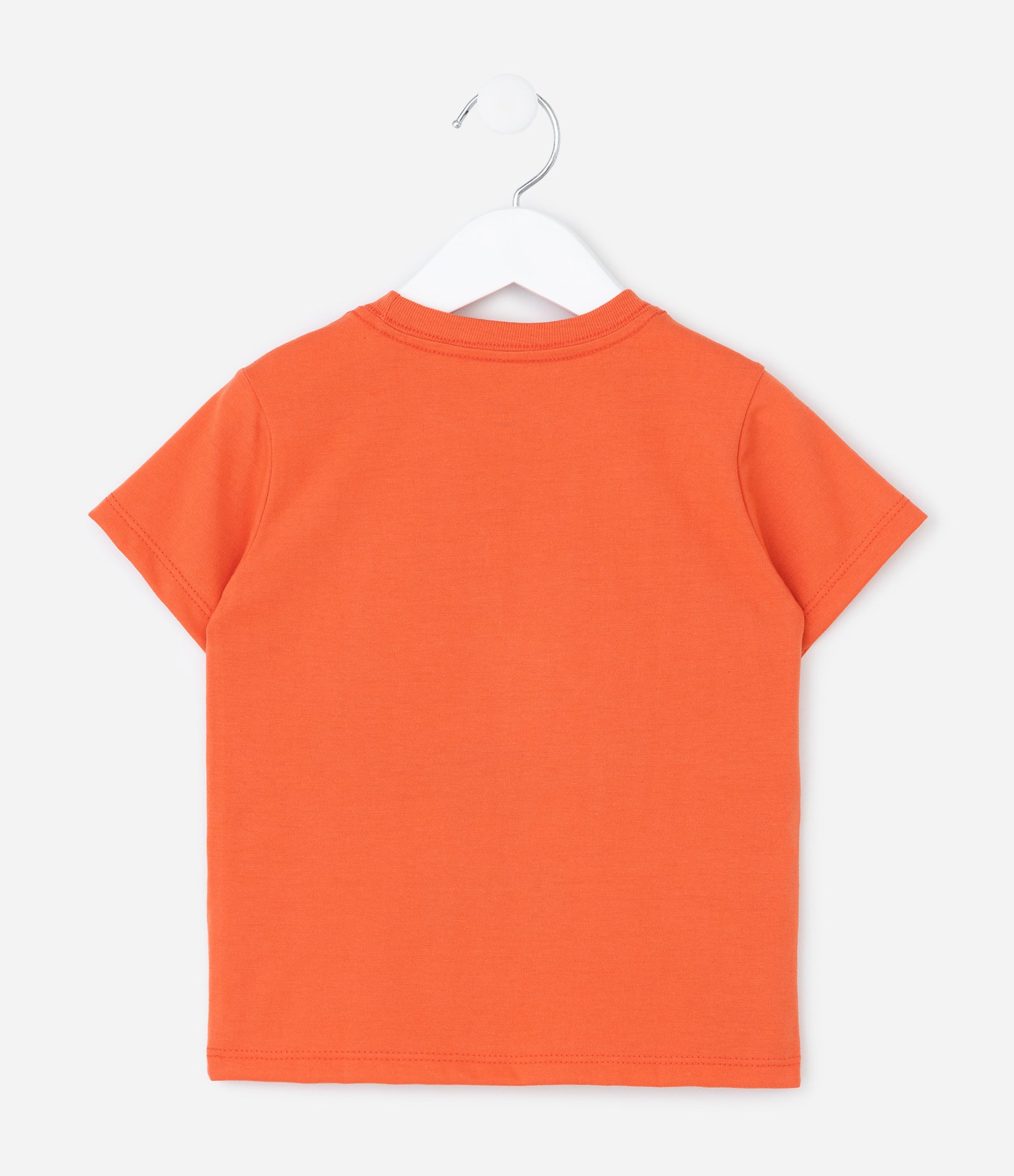 Camiseta Infantil Monstrinho Boo - Tam 1 a 6 Anos Laranja 3