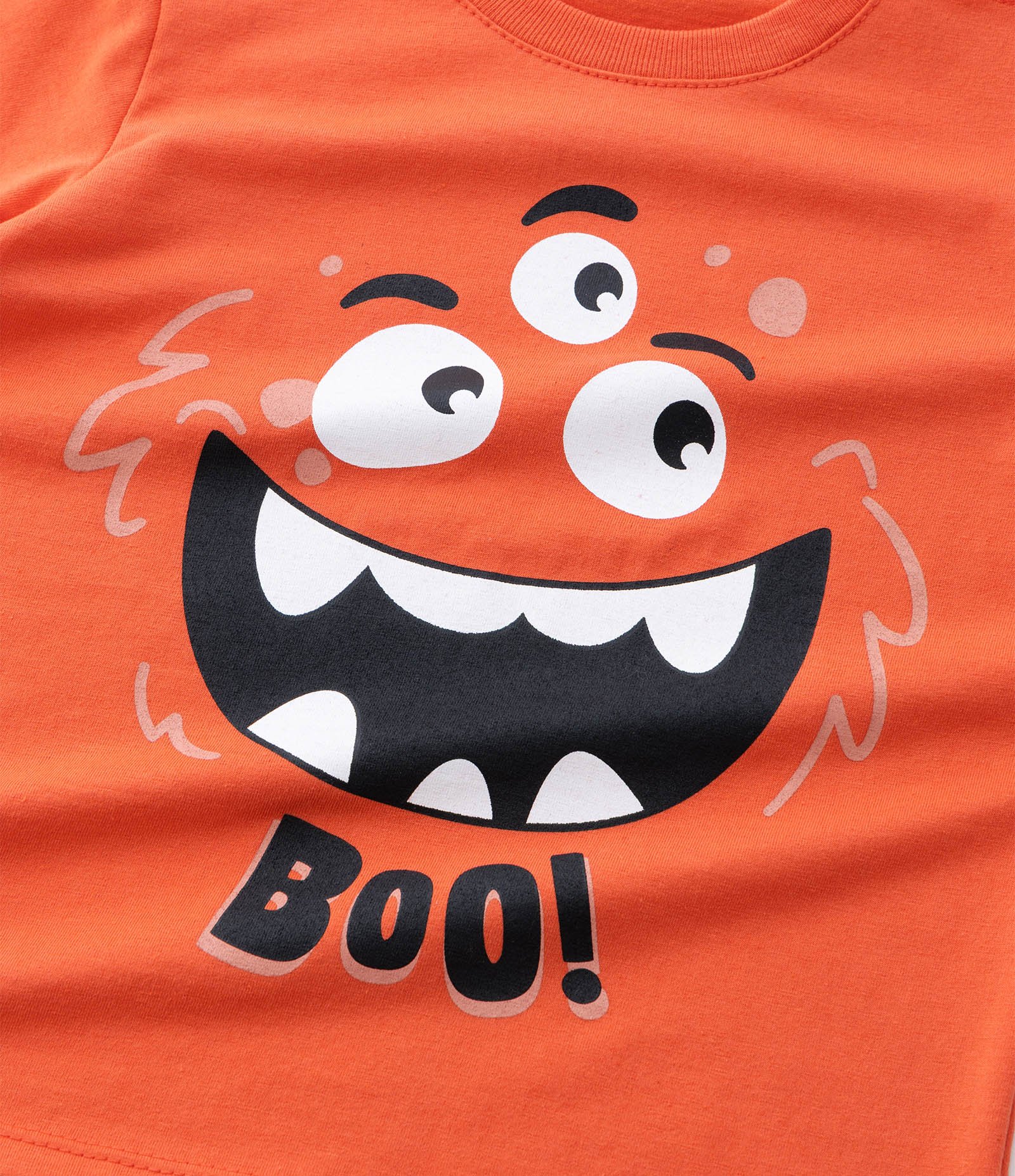 Camiseta Infantil Monstrinho Boo - Tam 1 a 6 Anos Laranja 6