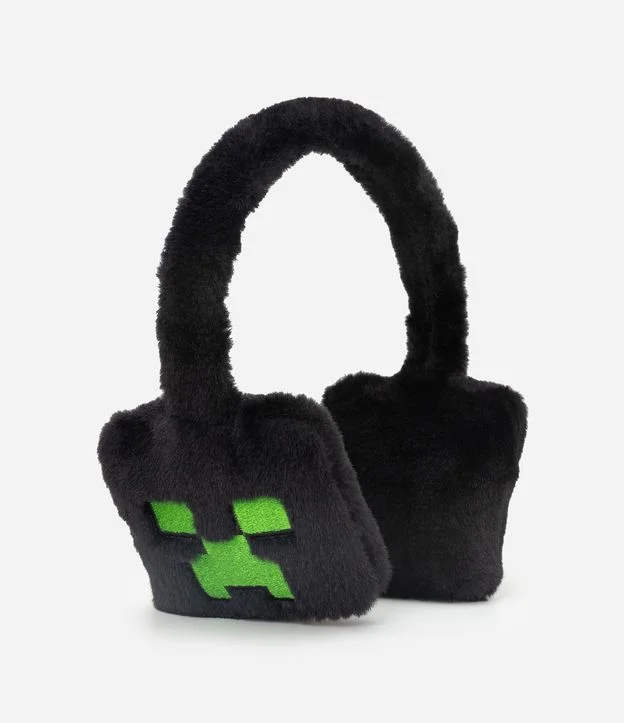 Protetor de Orelhas Infantil em Pelúcia Bordada Minecraft – Tam U