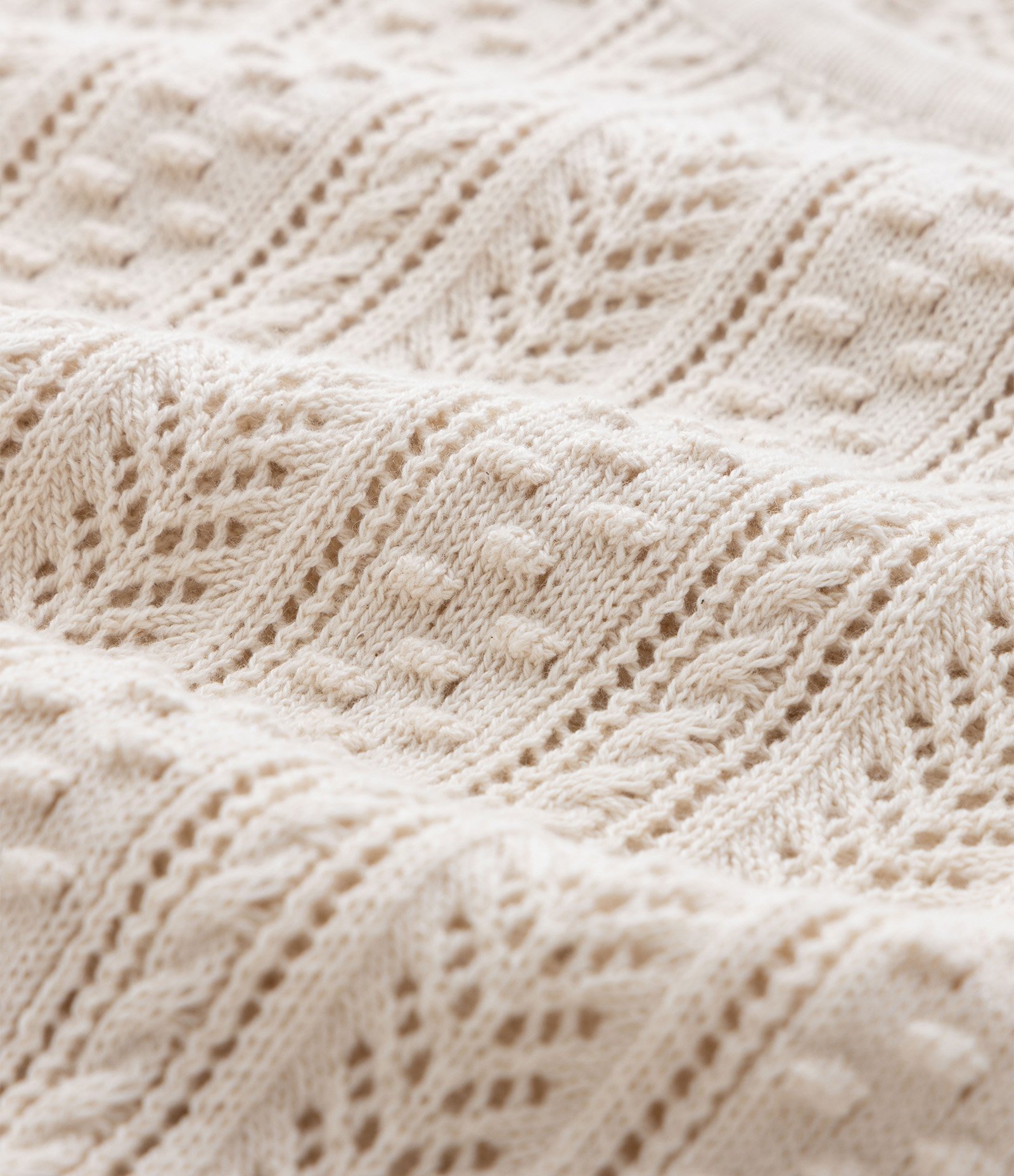 Regata em Algodão com Efeito Crochê Off White 6