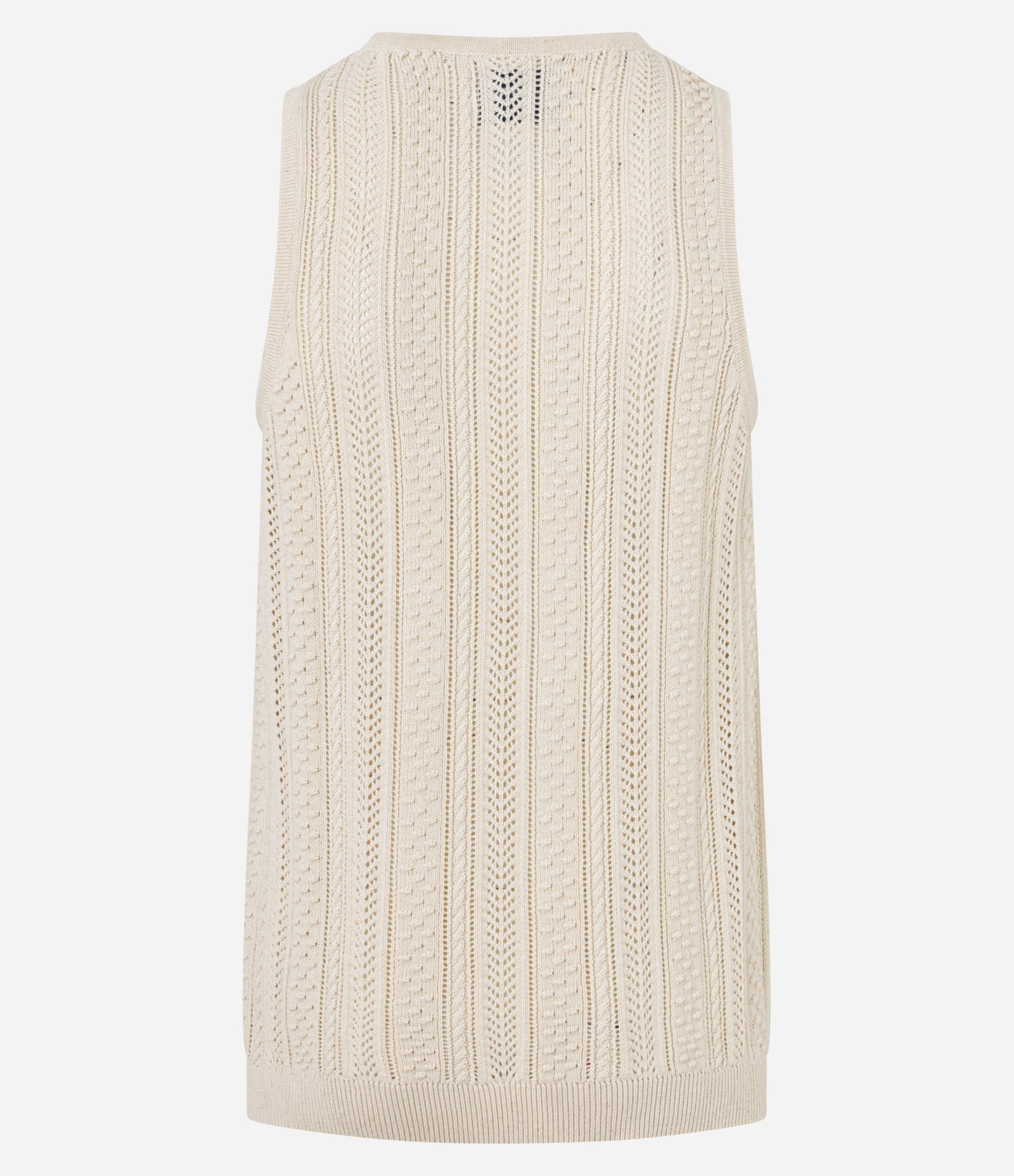 Regata em Algodão com Efeito Crochê Off White 7