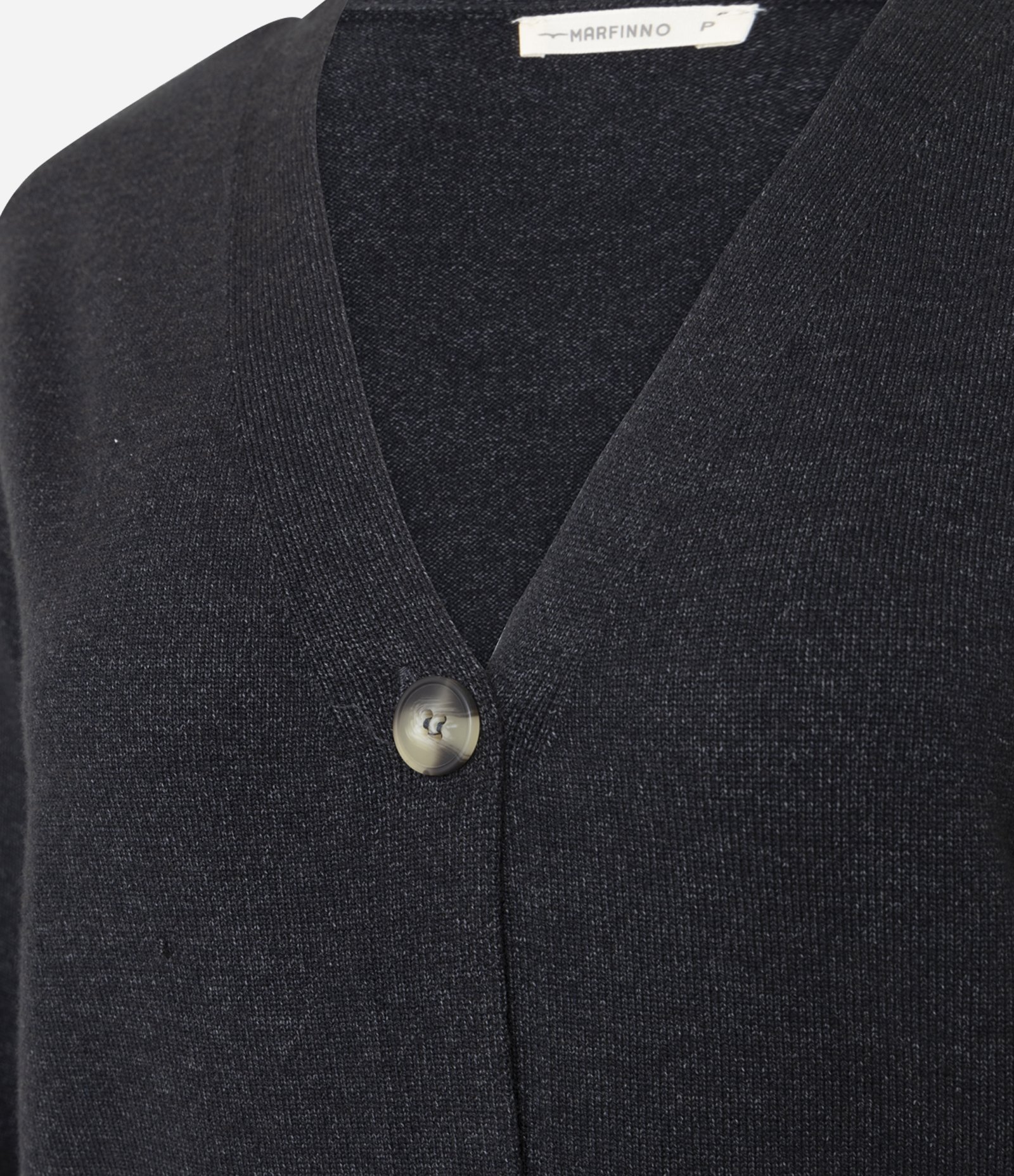 Cardigan em Tricô com Gola V e Bolsos Frontais Preto 6