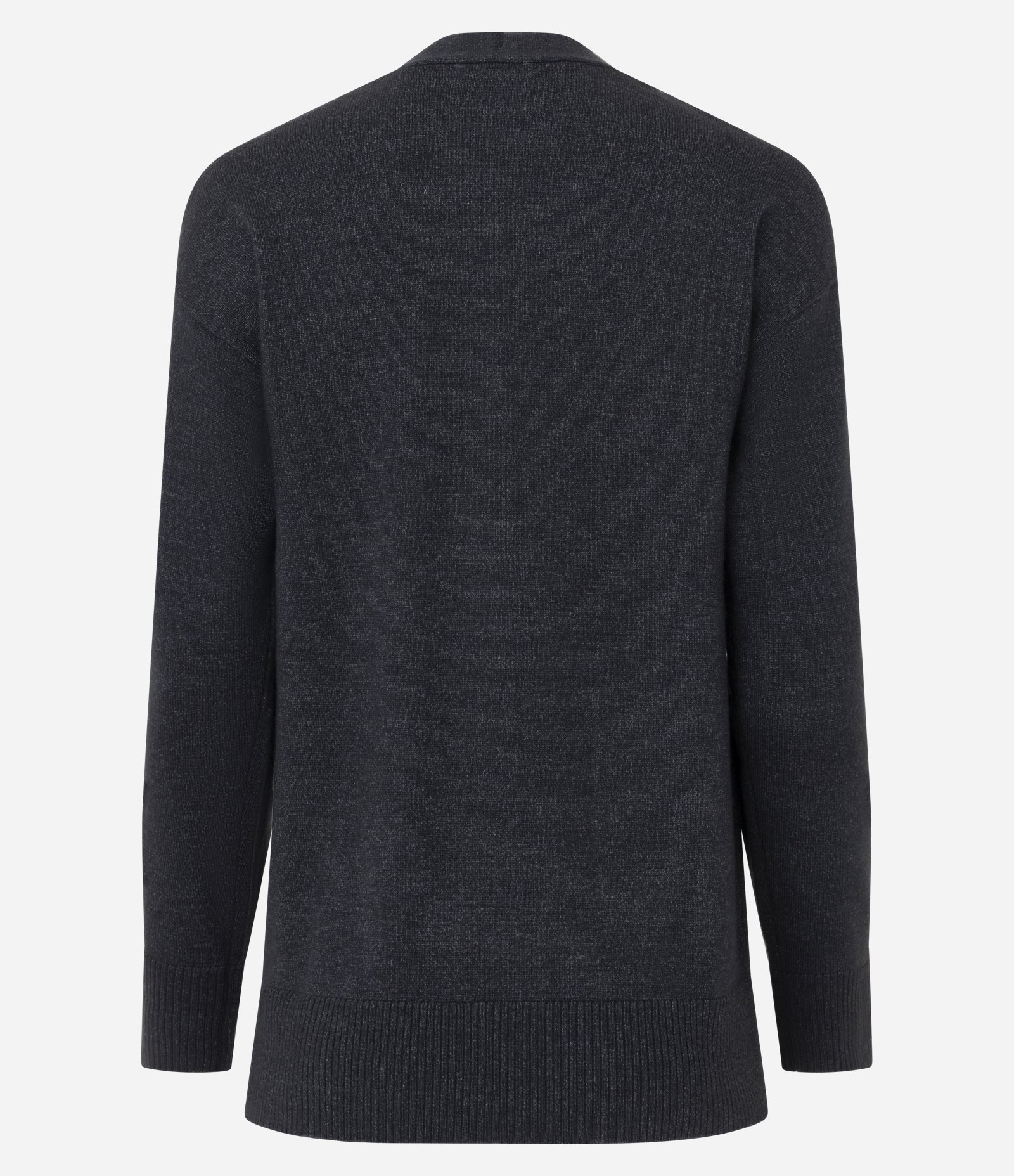 Cardigan em Tricô com Gola V e Bolsos Frontais Preto 7