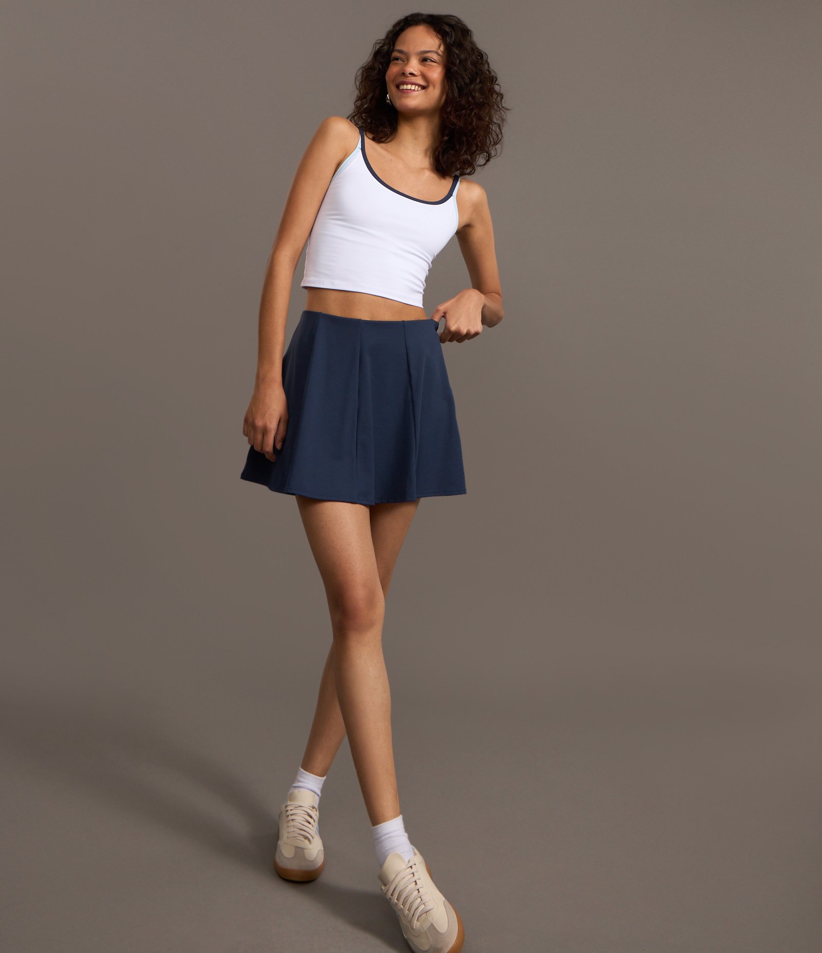 Short Saia Curta em Microfibra Azul 6