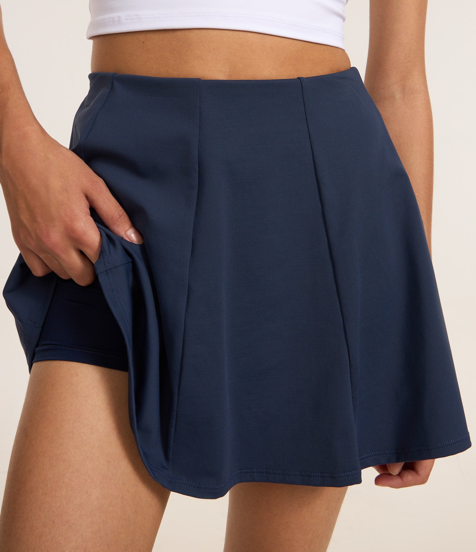 Short Saia Curta em Microfibra Azul 4