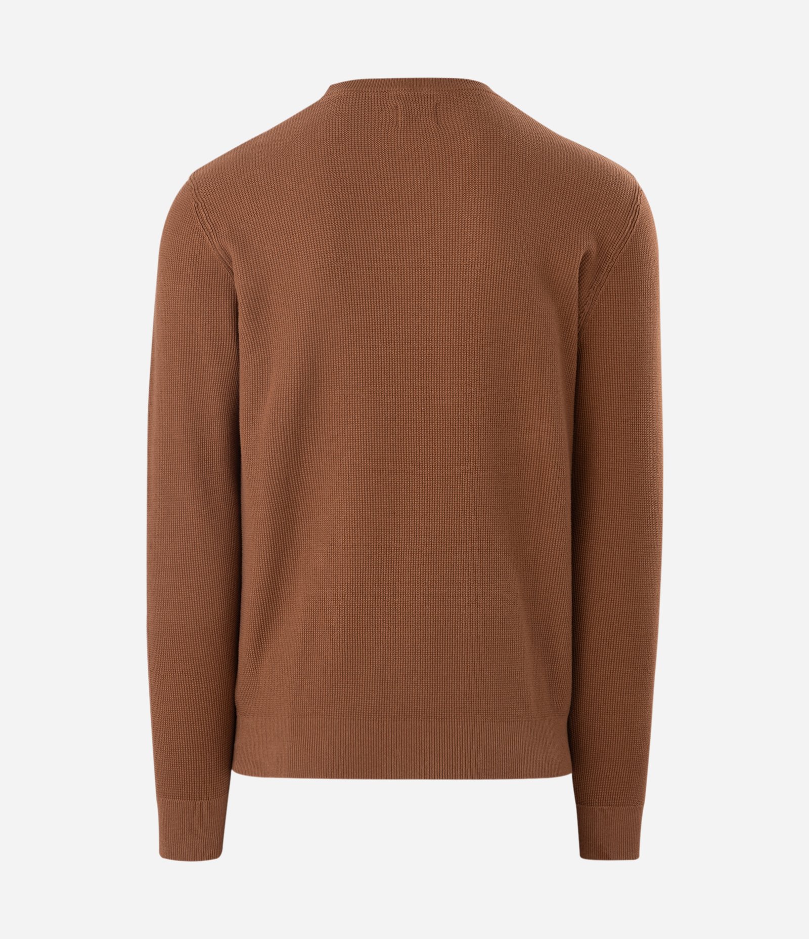 Suéter Texturizado em Piquet com Decote Canoa Marrom 5