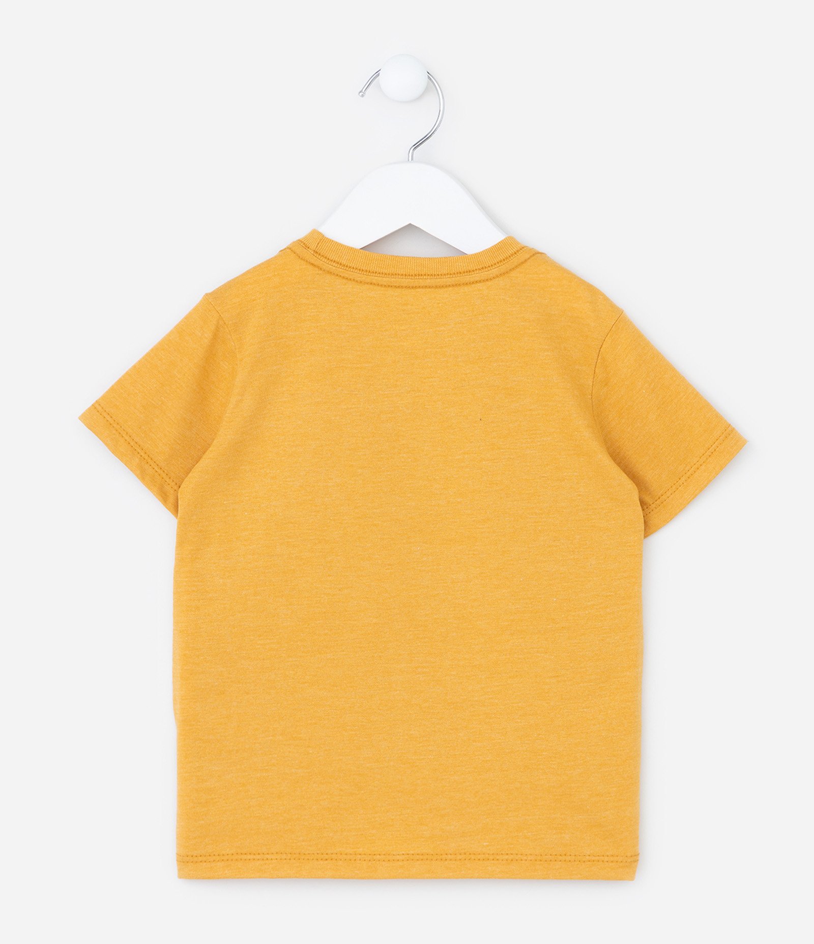 Camiseta Infantil com Estampa Tratorzinho - Tam 1 a 6 Anos Amarelo 3