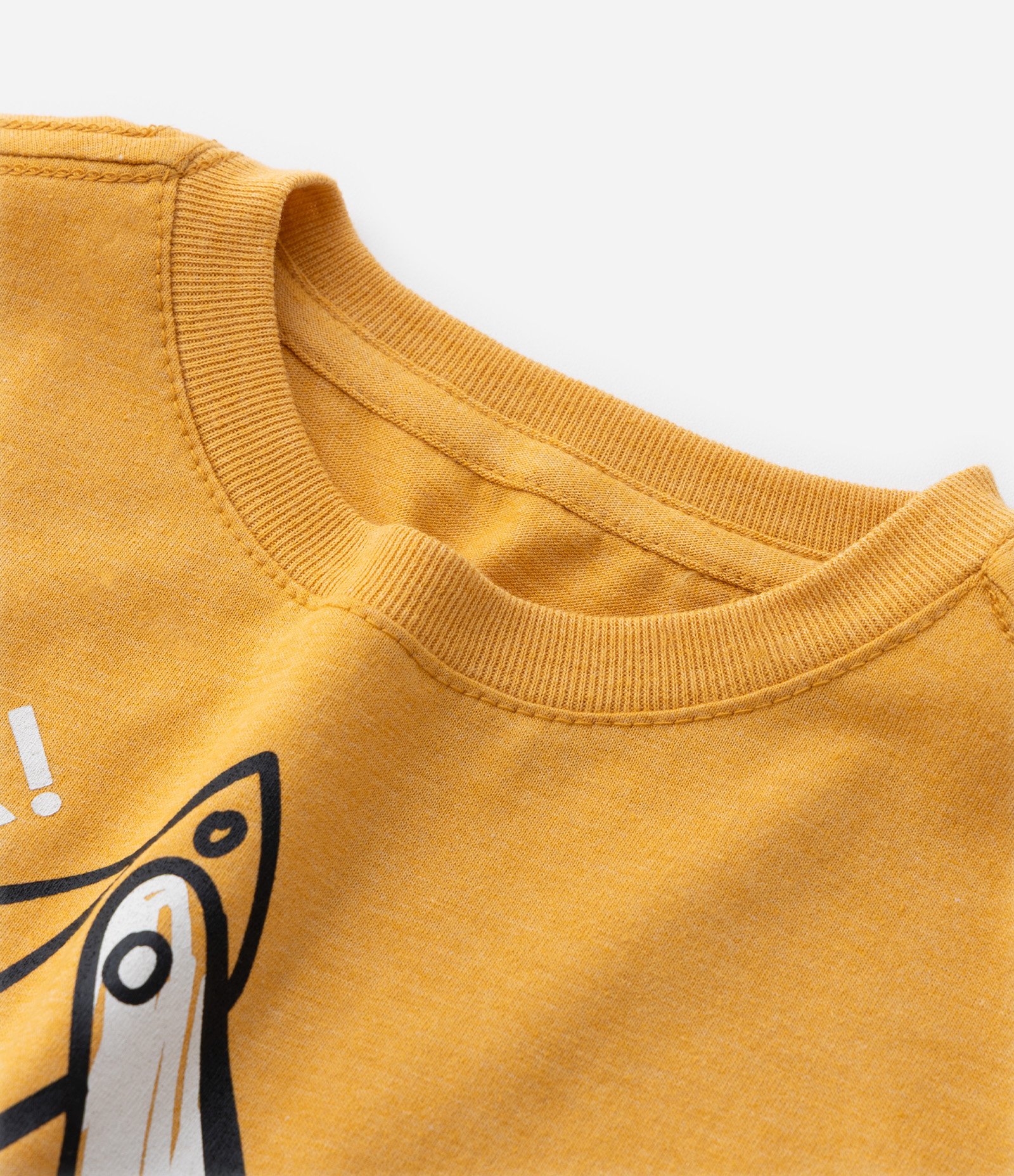 Camiseta Infantil com Estampa Tratorzinho - Tam 1 a 6 Anos Amarelo 5