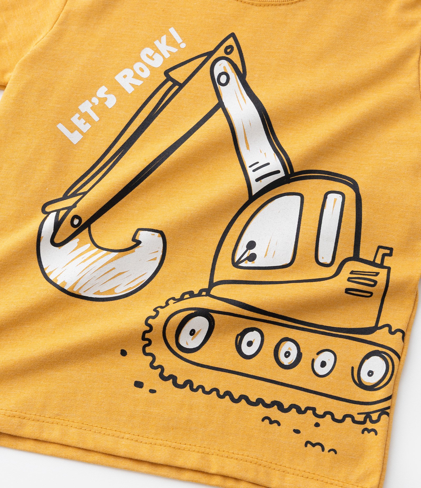 Camiseta Infantil com Estampa Tratorzinho - Tam 1 a 6 Anos Amarelo 6