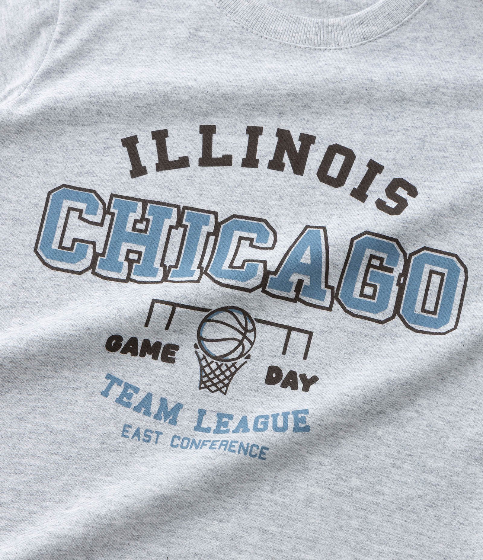 Camiseta Infantil em Cotton Estilo College com Estampa Lettering Chicago - Tam 1 a 6 Anos Cinza 5