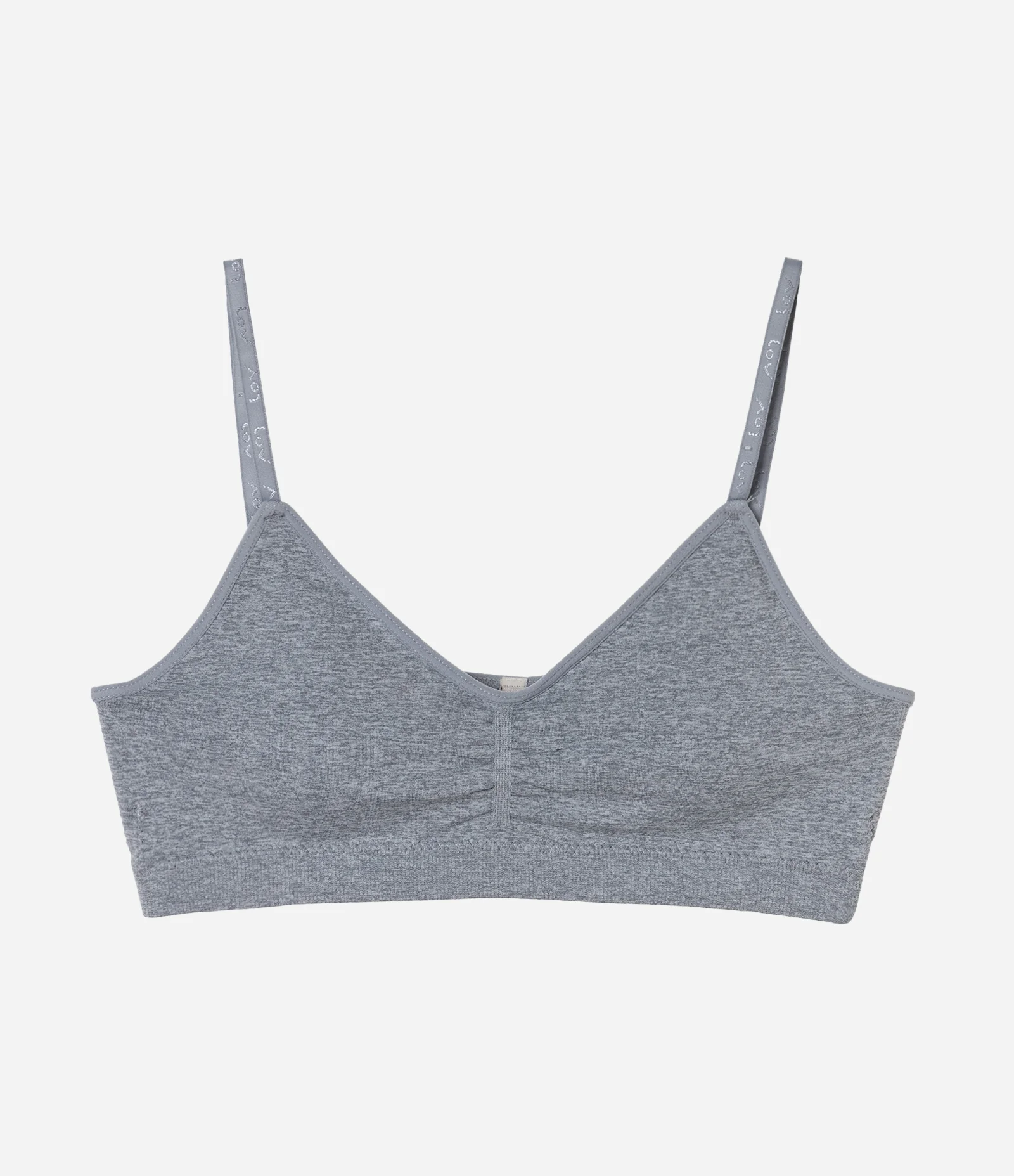 Sutiã Top Básico com Bojo Removível Seamless Cinza 1