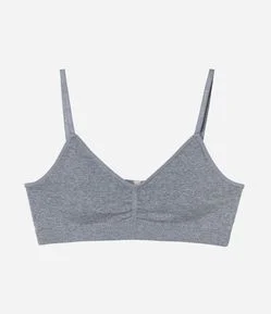 Sutiã Top Básico com Bojo Removível Seamless