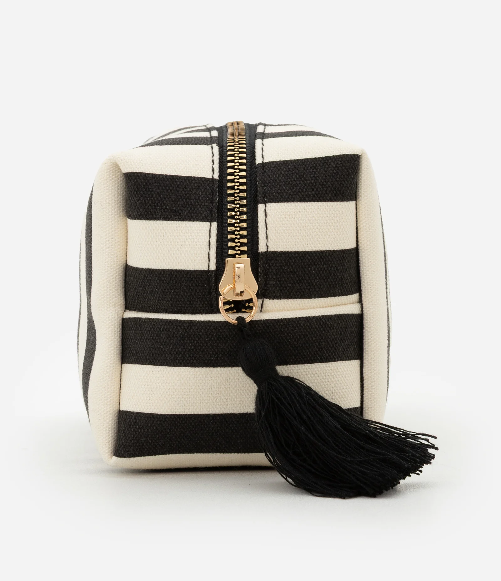 Necessaire Retangular em Algodão com Listra Contrastantes Bicolor 2