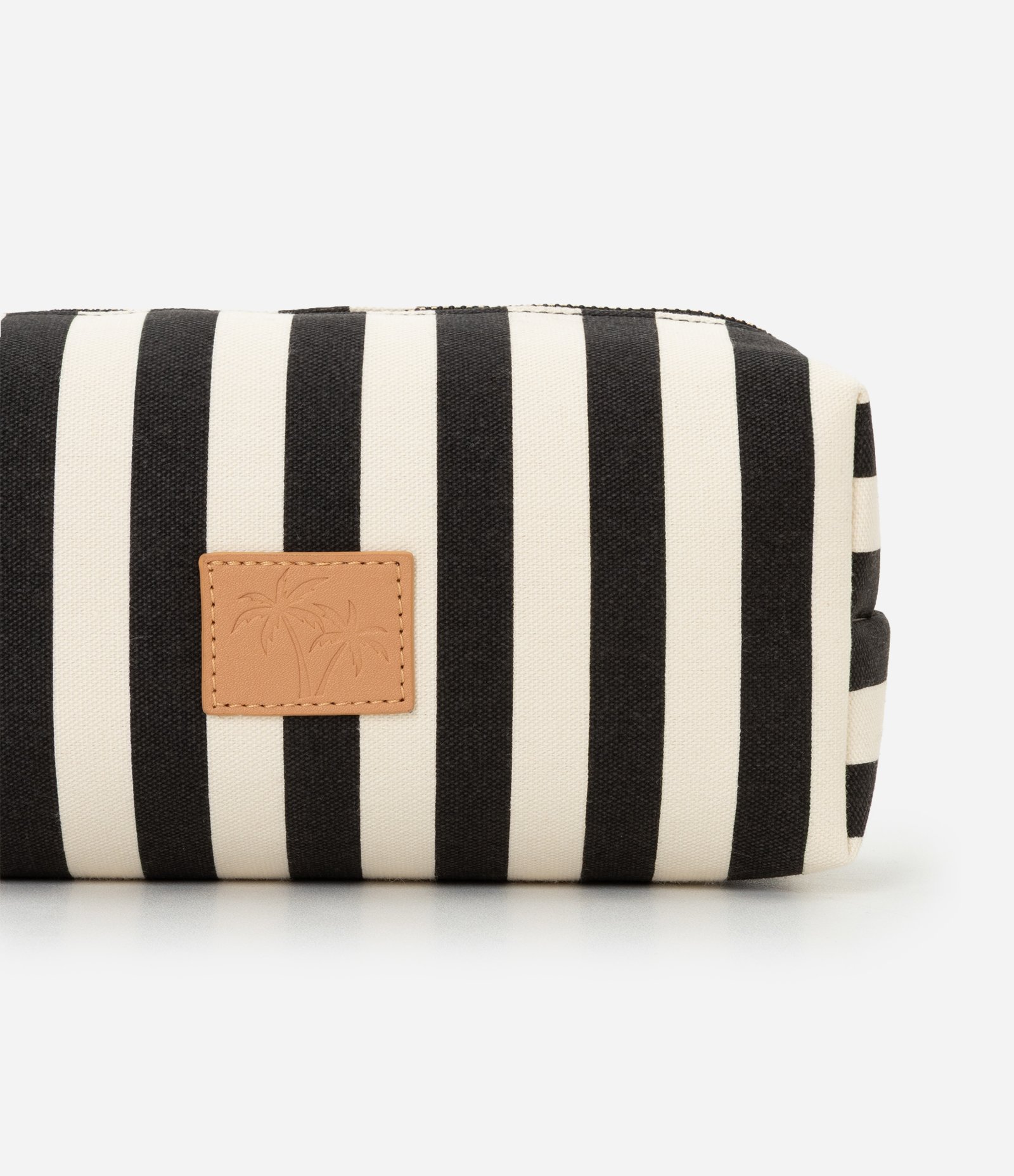 Necessaire Retangular em Algodão com Listra Contrastantes Bicolor 4