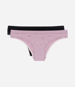 Kit 02 Calcinha Biquini Seamless Texturizado