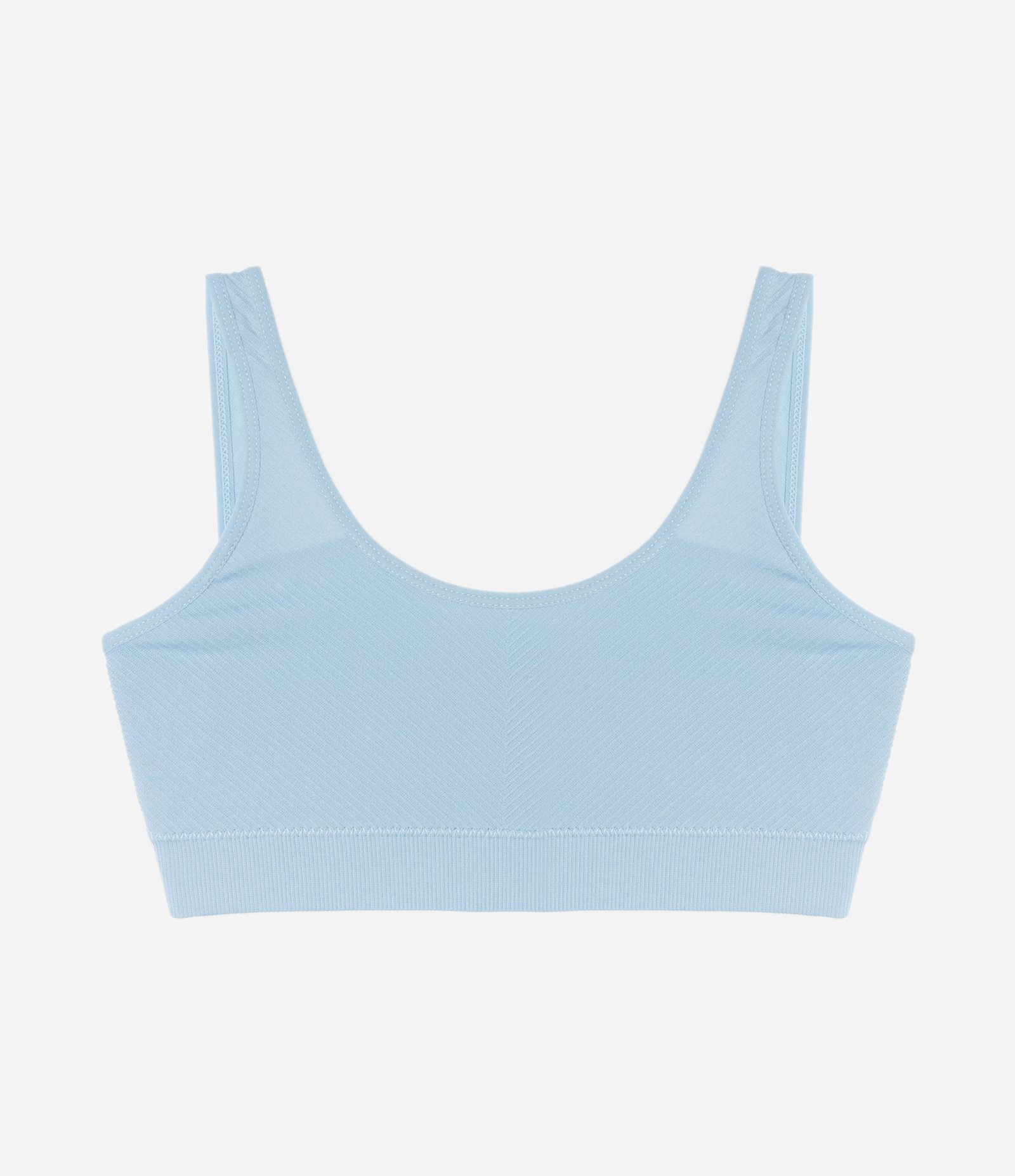 Sutiã Top em Poliamida Texturizada Seamless Azul Claro 1