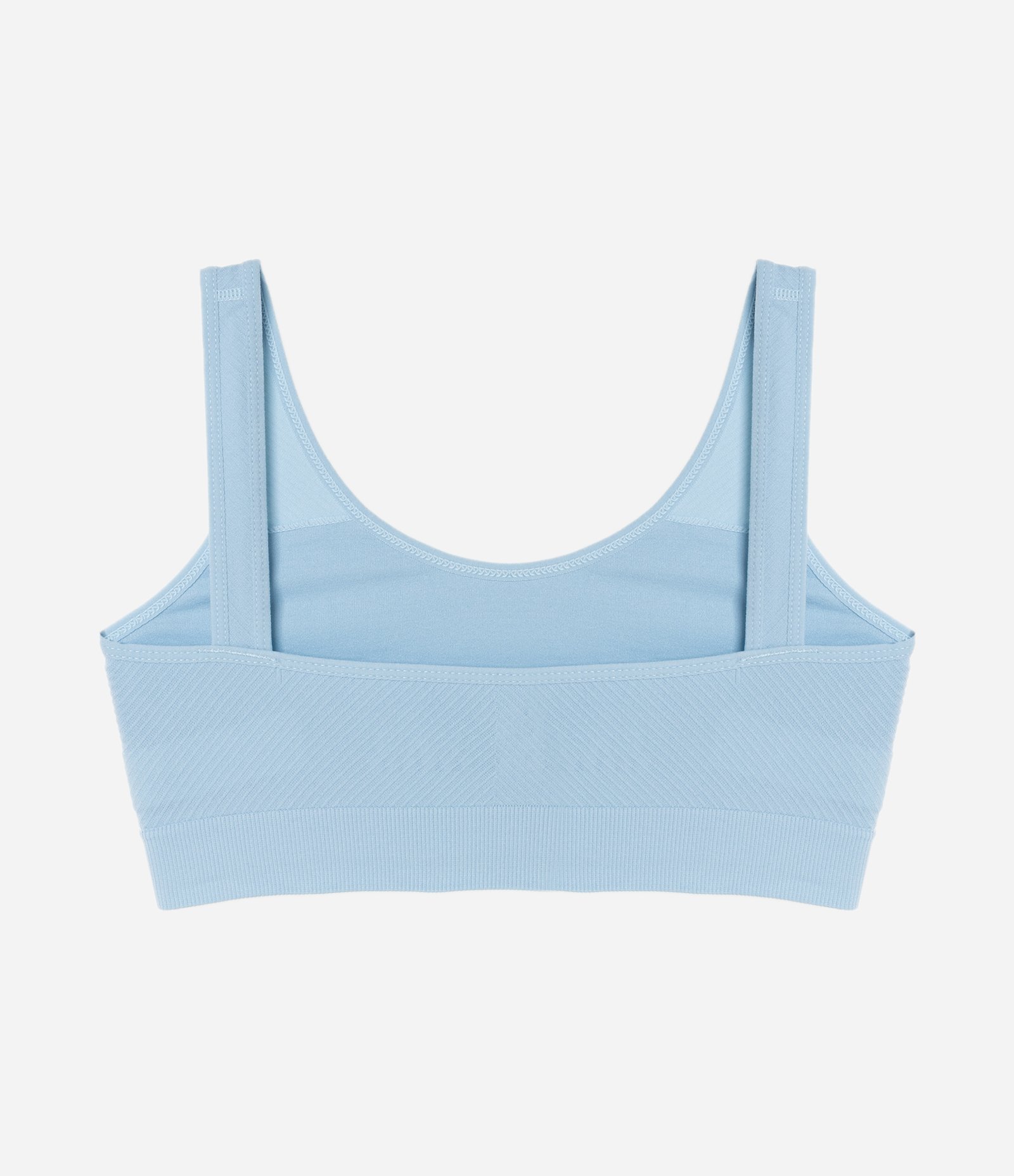 Sutiã Top em Poliamida Texturizada Seamless Azul Claro 2