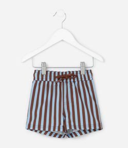 Bermuda de Banho Infantil com Estampa de Listras  - Tam 1 a 6 Anos