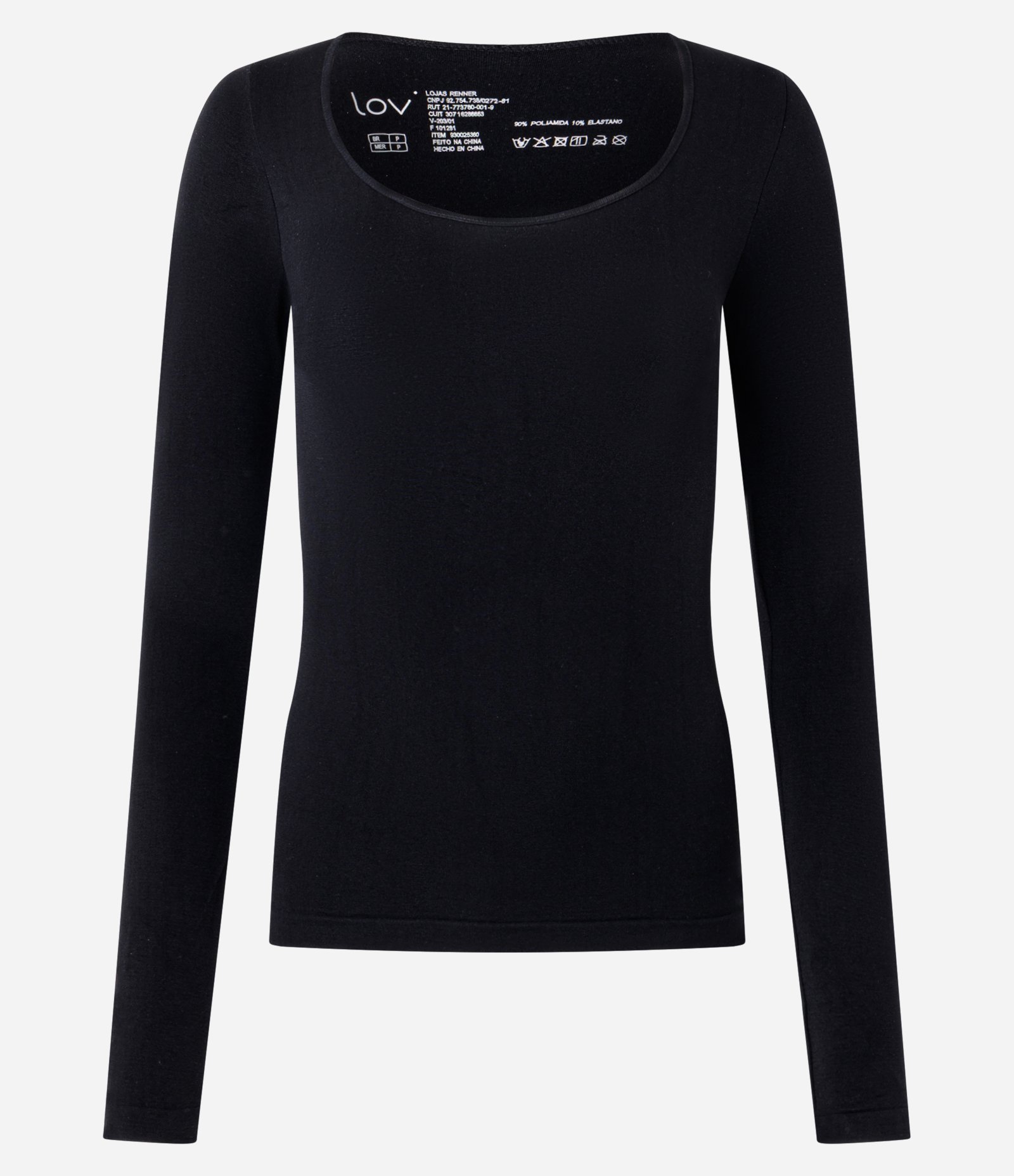 Camisete Básica em Poliamida Seamless Preto 3