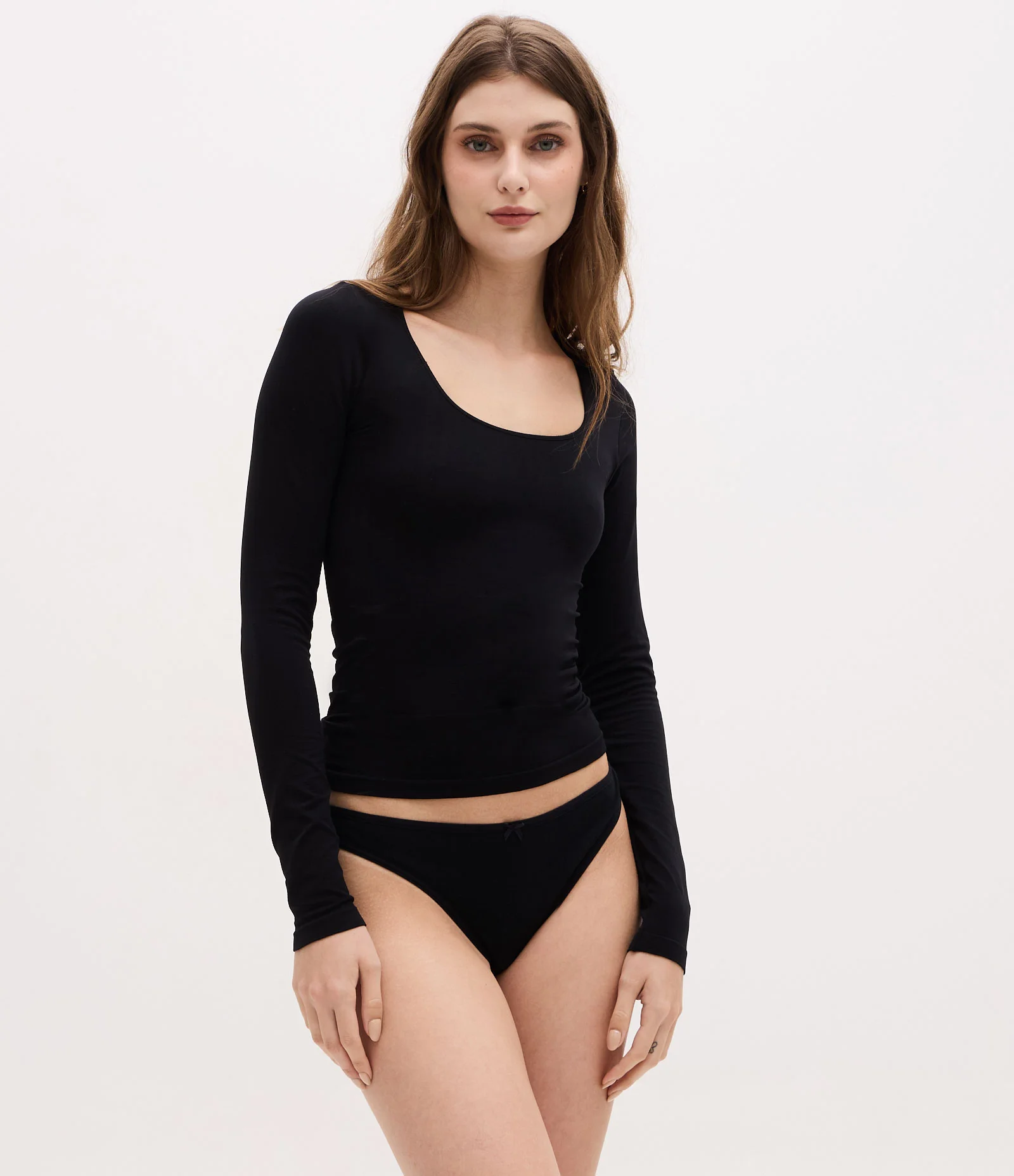 Camisete Básica em Poliamida Seamless Preto 2