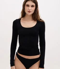 Camisete Básica em Poliamida Seamless